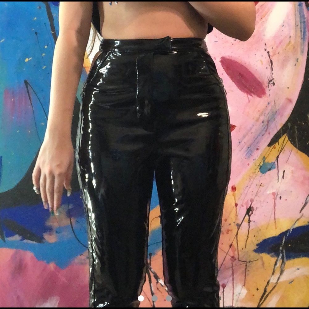 Leather TopShop heavy luxurious zip-up pants